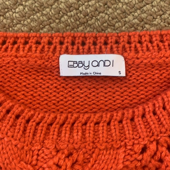 {Ebby Andi Orange Sweater} - Picture 2 of 3